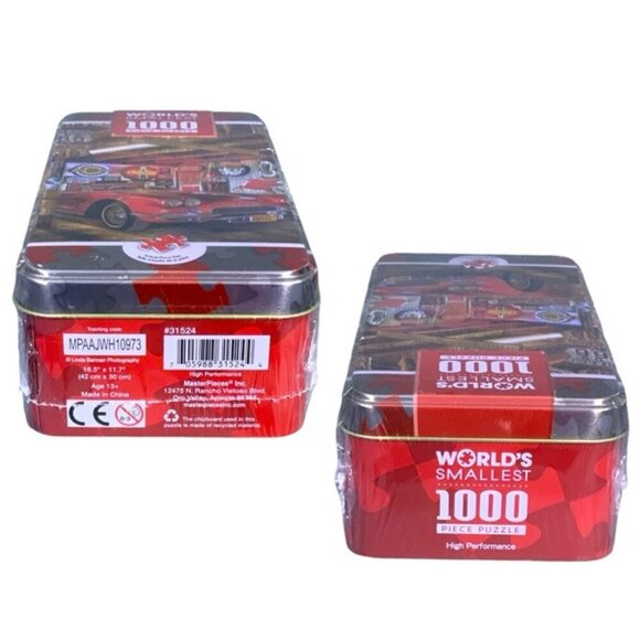 Puzzle World's Smallest Classic Car 1000 Piece Tin Box 11.7x16.50 in New Sealed - Picture 6 of 16